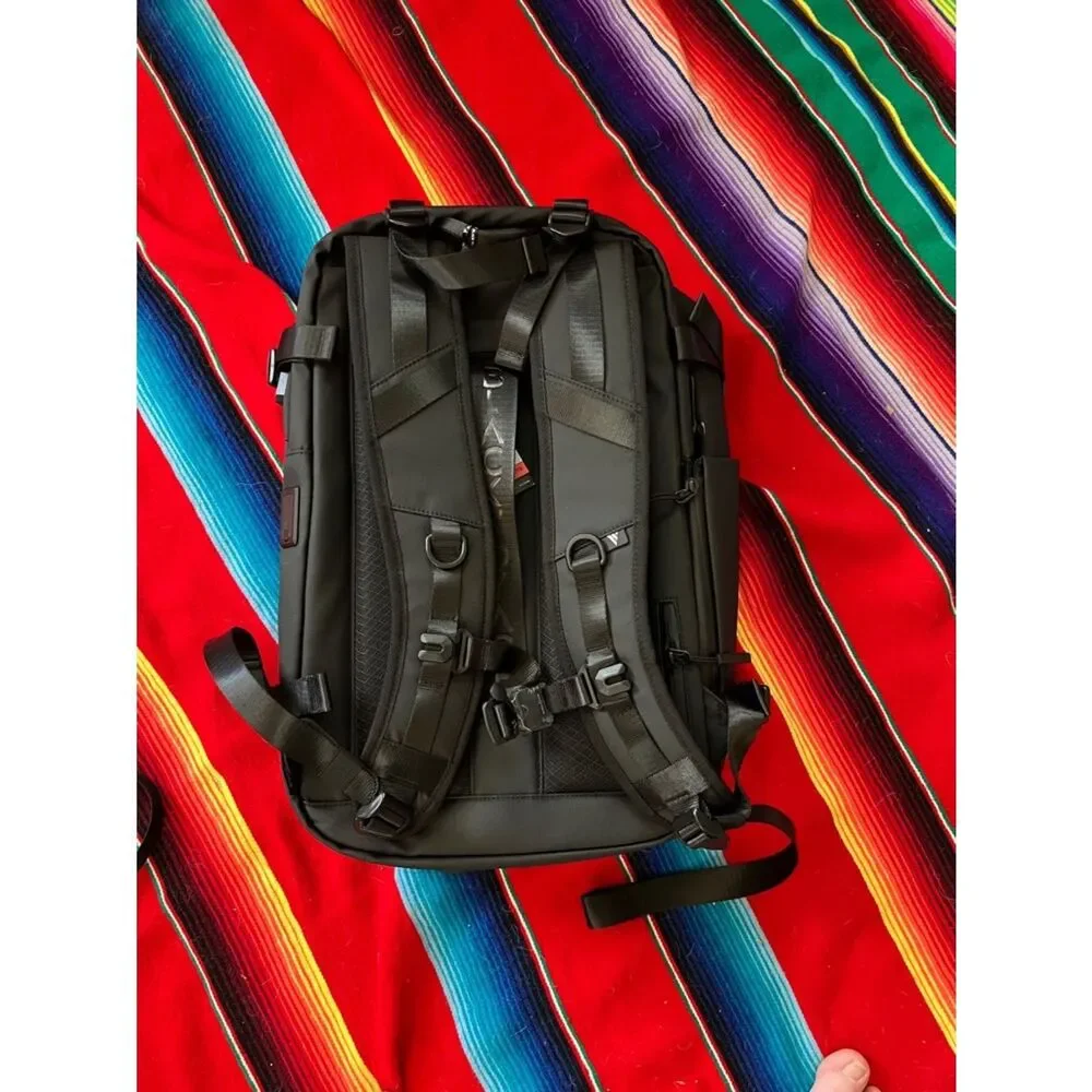 Sleek  blue black voyage, travel Backpack